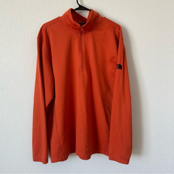 The North Face Burnt Orange Half-Zip Outdoor, Hunting, Leightweight Sweater - Picture 1 of 11